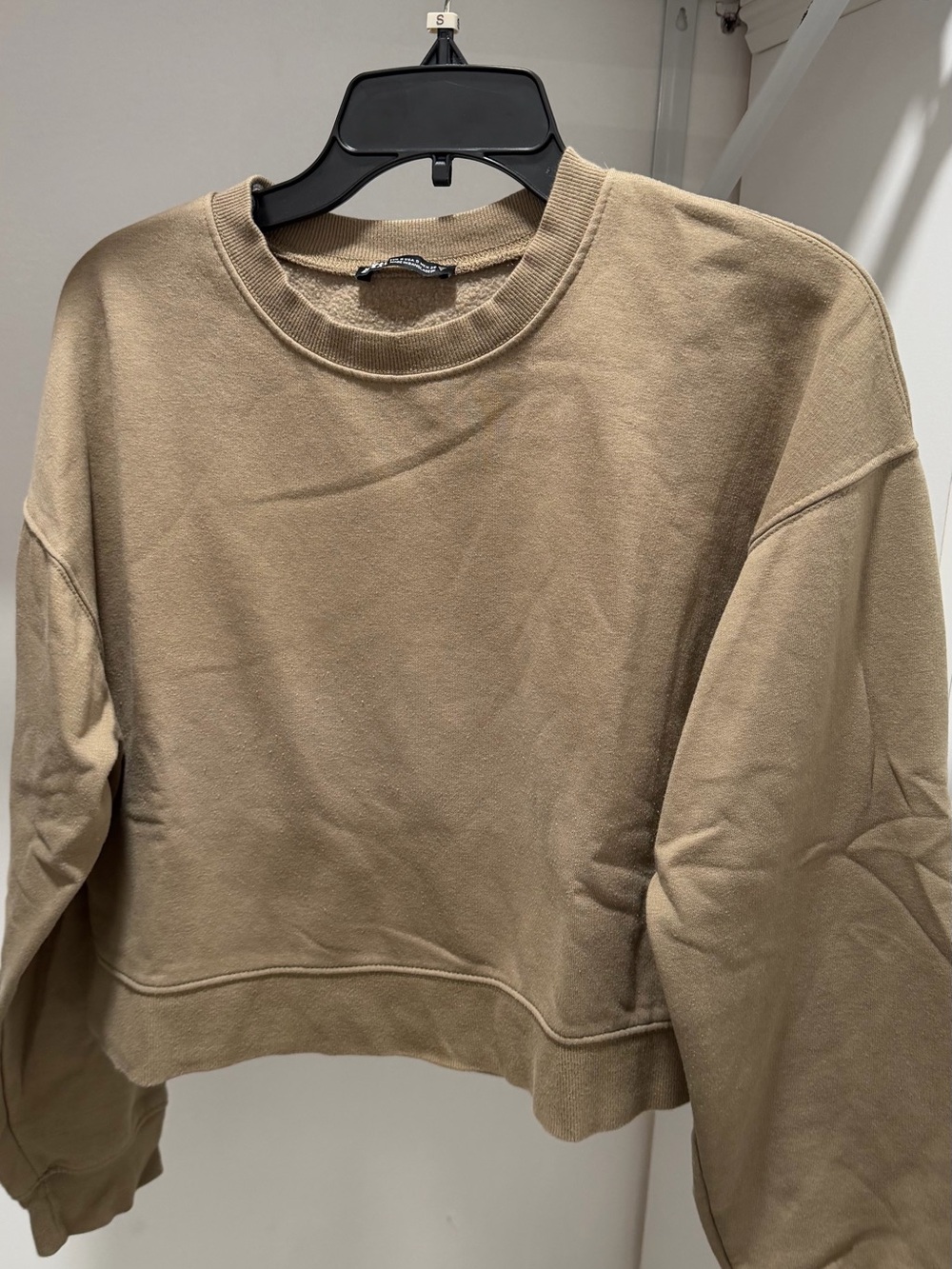 Zara Crewneck Sweatshirt in Taupish green color